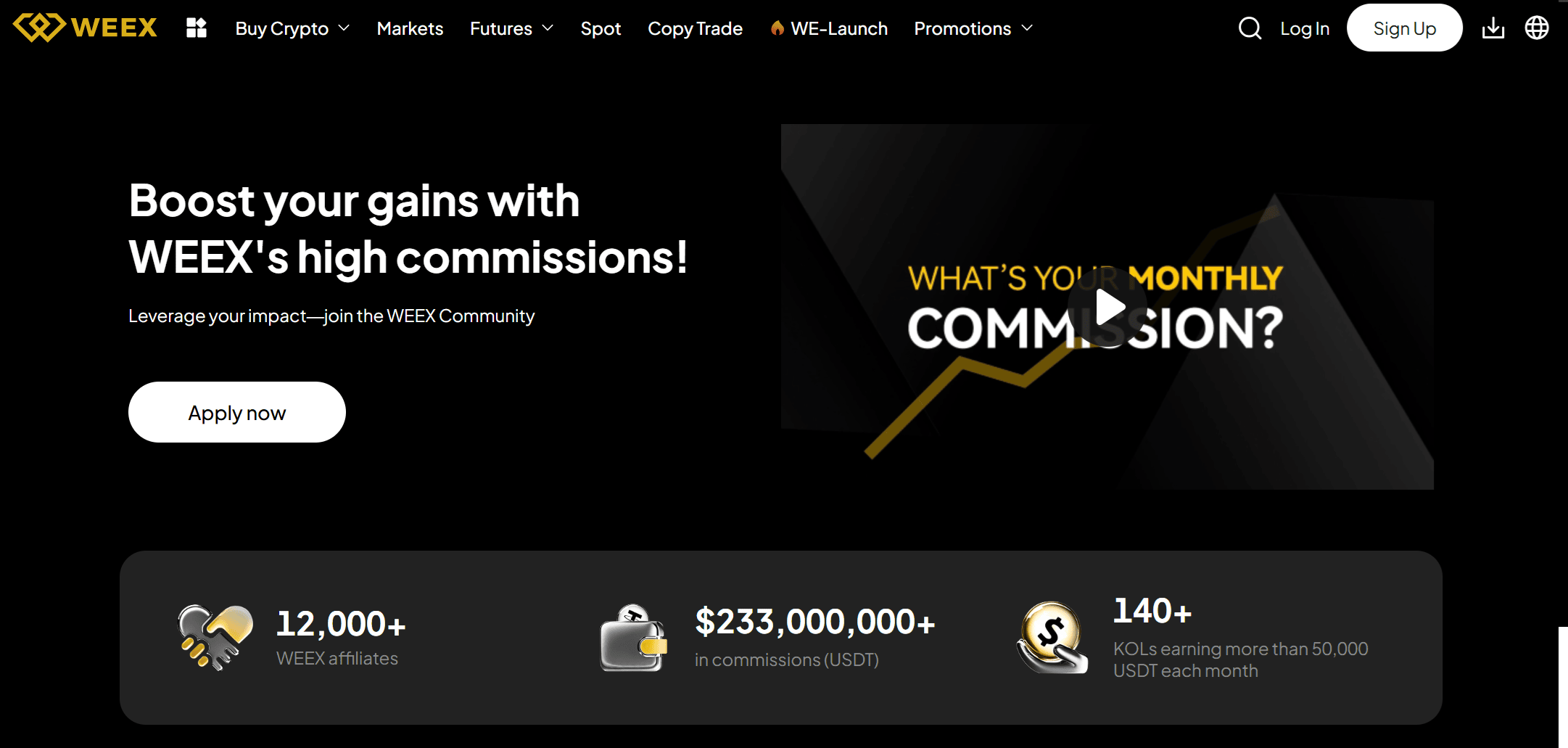 Πρόγραμμα παραπομπής WEEX με δομή προμήθειας έως 70%